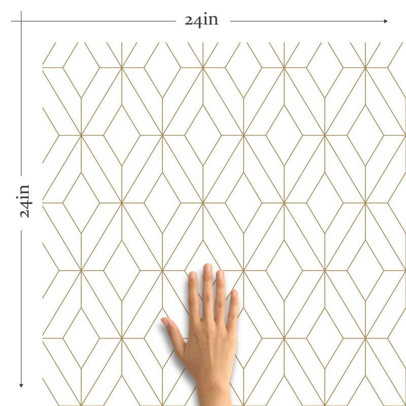 Panneau de papier peint adhésif l 24 po Lattice, L 48 po x l 24 po