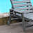 HDPE Chaise Lounge Chair Outdoor, Pool Lounge Chairs With 4-Position Adjustable Backrest, Supports Up To 400 LBS For Patio Poolside Deck Beach Backyard (Grey)-749486333