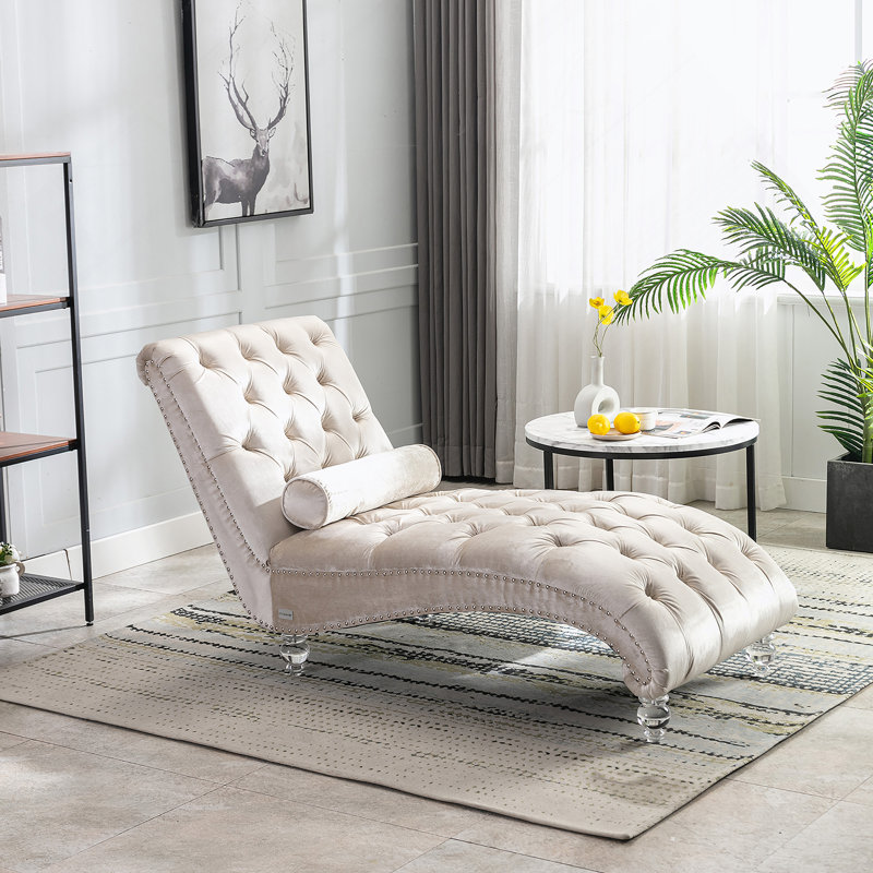 Canapé Leisure avec pieds en acrylique, Beige