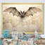 Ailes ouvertes de chauve-souris beiges sur toile-1230257597-1230257584