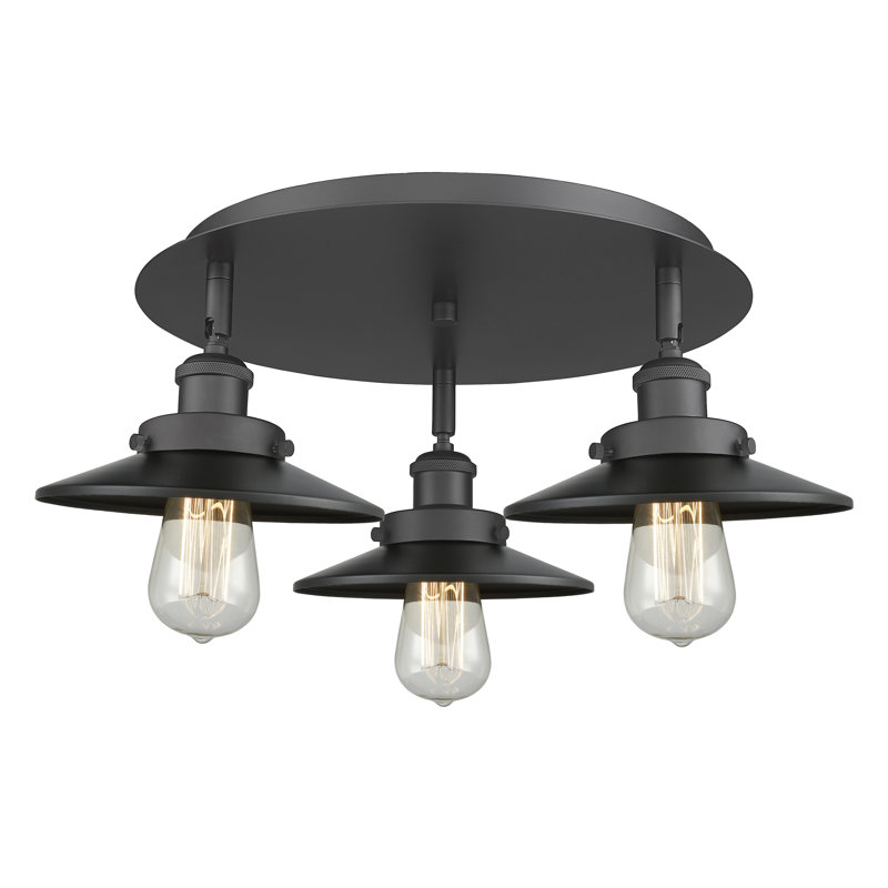 Amalle Flush Mount, Matte Black, Matte Black