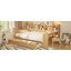 Lit de jour simple en bois avec tablettes de rangement, lit multifonctionnel avec deux tiroirs de rangement et bureau d'étude-118022243-118022244