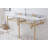 Copeland 33" Talll Stone Oval Console Bathroom Vanity with Faucet and Overflow-90921196