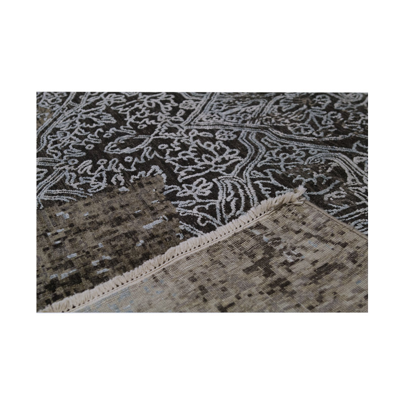 Tapis turquoise de haute qualité noué à la main