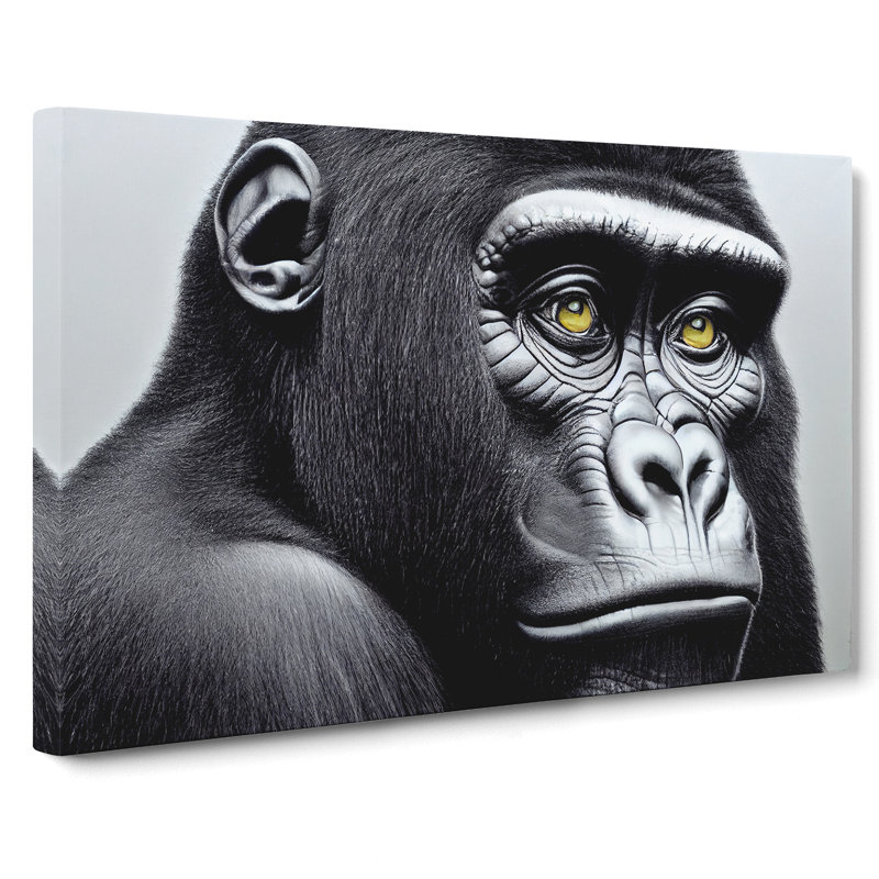 Astonishing Gorilla - Wrapped Canvas, 35cm H x 50cm W x 3cm D