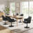 Lippa Vegan Leather Swivel Dining Armchair-105239693-105239694