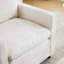 Fauteuil rembourré en velours côtelé avec repose-pieds, fauteuil surdimensionné pour chambre à coucher, salon, bureau (beige)