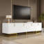 Luxury Tv Stand - 160Cm Media Unit With Soft-Close Doors & Adjustable Feet-890614519