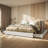 Platform Drawer Storage Bed with Wingback Headboard-1444468020