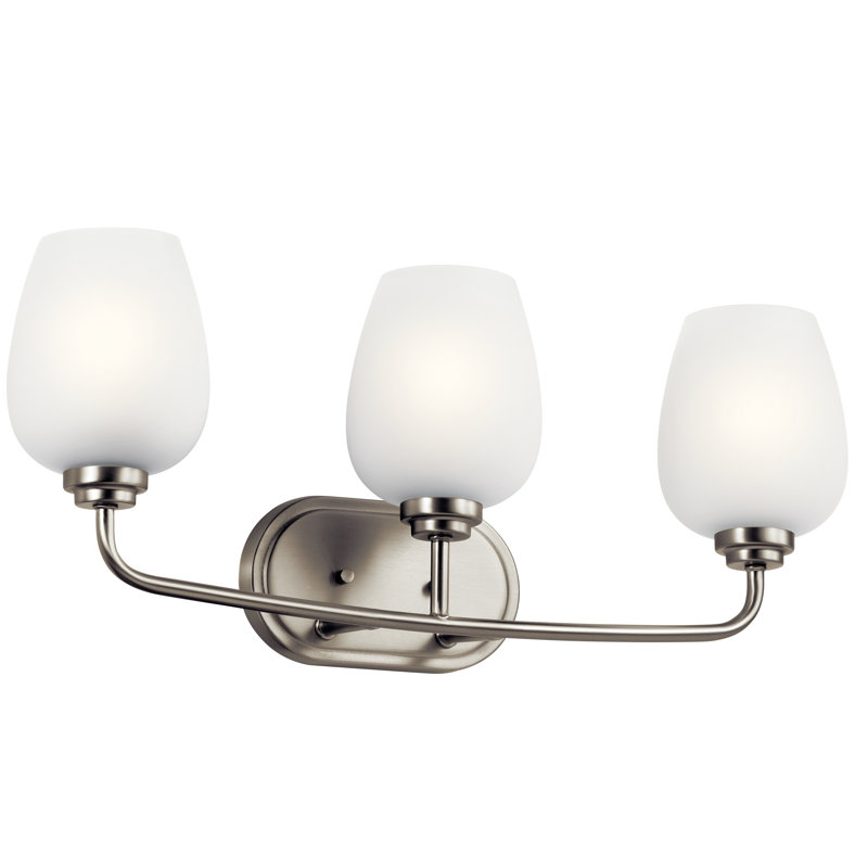 Bluffton 3 - Light Dimmable LED Vanity Light, Black