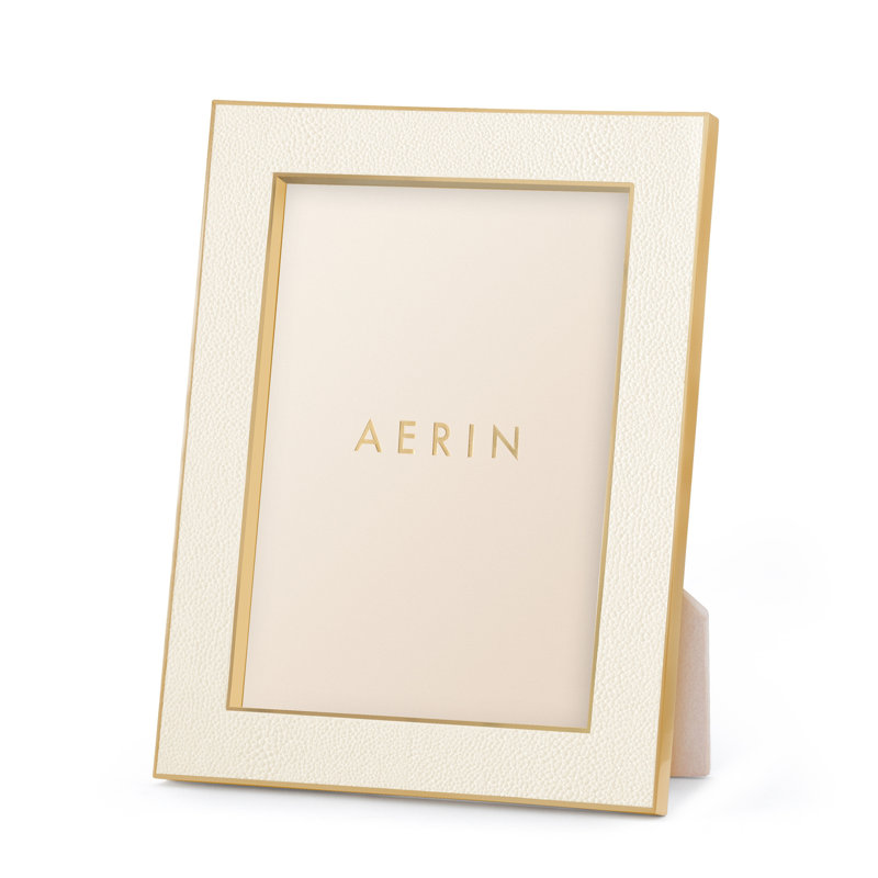 Shagreen Picture Frame, 5" x 7", Cream