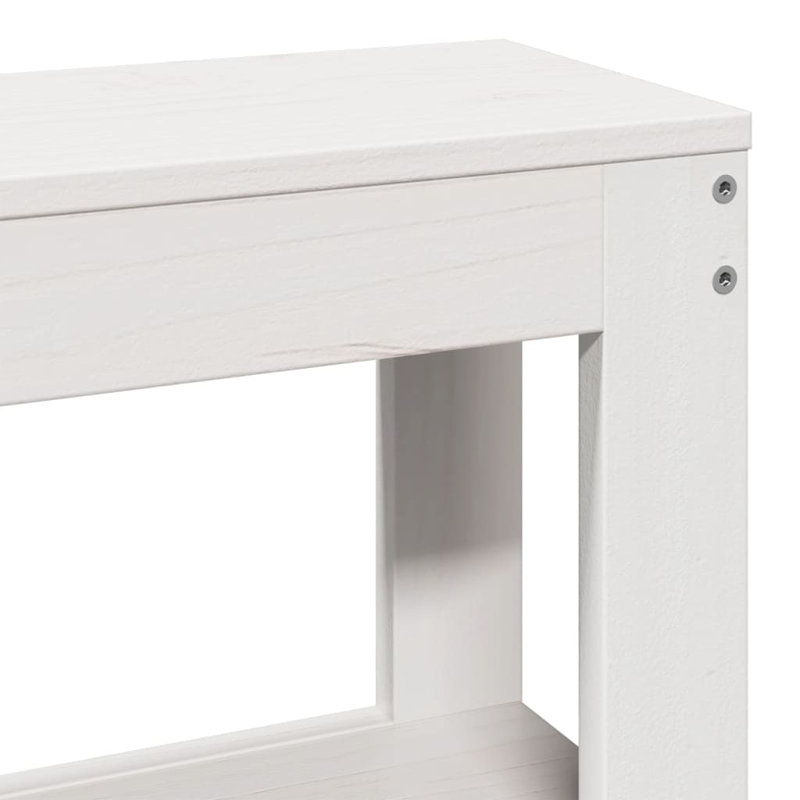 Solid Wood Bed, Single (3'), White