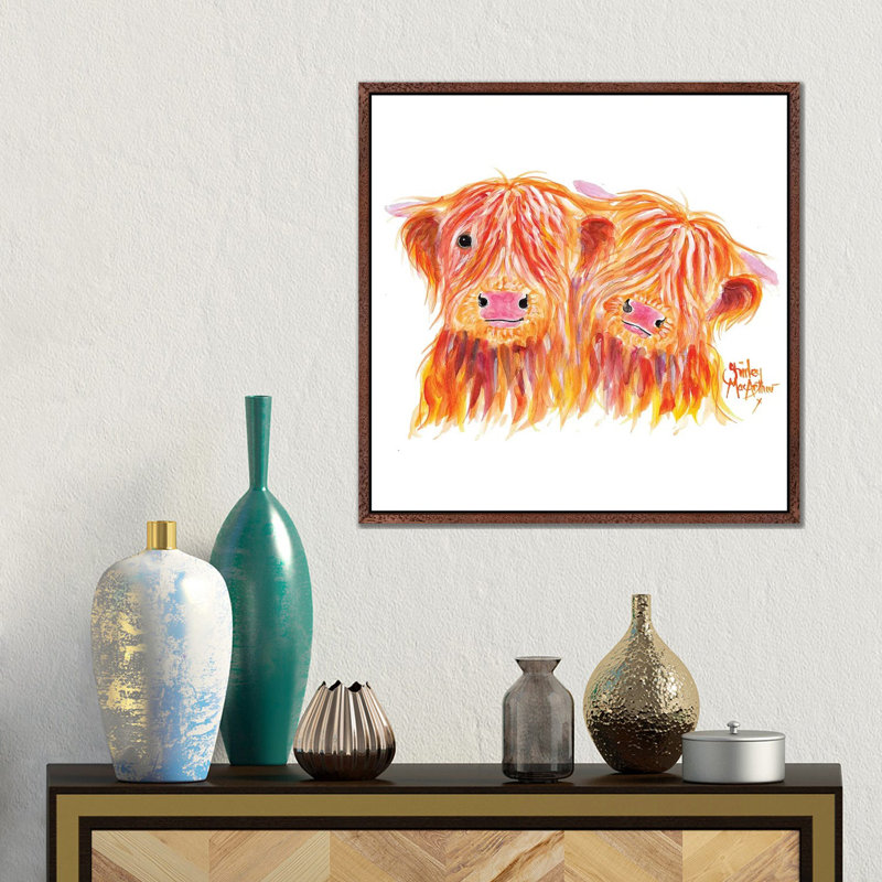 Buddies by Shirley Macarthur - Gallery-Wrapped Canvas Giclée on Canvas, 45.72 cm H x 45.72 cm W, Classic Wood Floater Framed