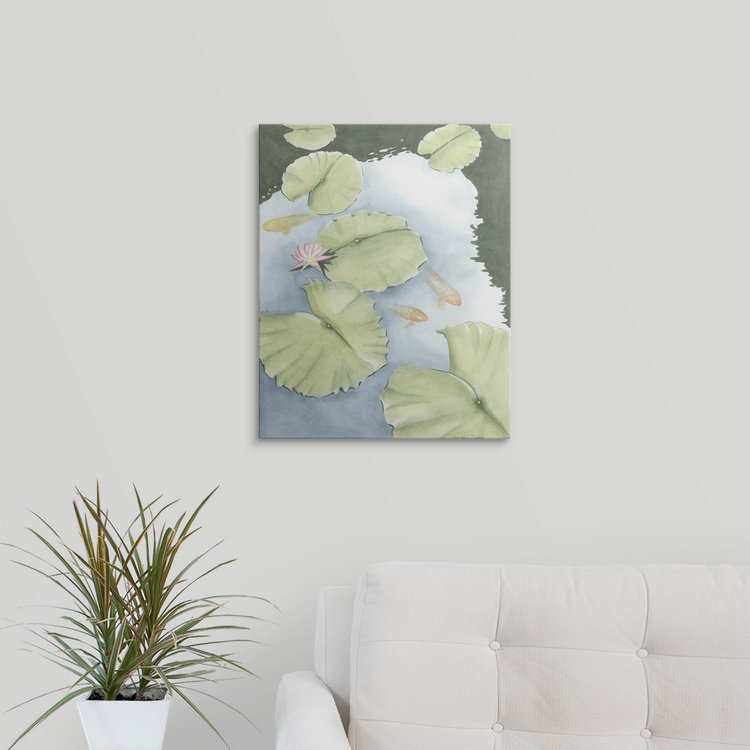 « ii » chariklia zarris, reproduction d’art Koi Reflection, H 48 po x l 38 po x P 1,5 po, Toile