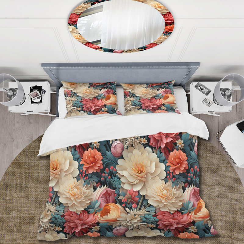 Ensemble de housse de couette Fantasy Foliage, Housse de couette simple + 1 taie décorative stan