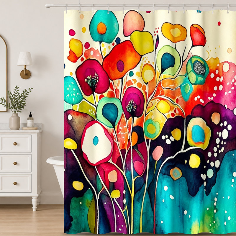 Shower Curtains with Hooks Included