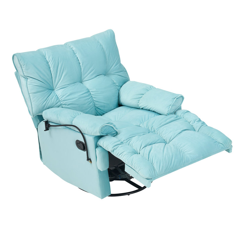 Cyan Comfortable With Built-In Phone Stand And Tray 1 Chair Soft Seat, Armrest Tray, Adjustable To 150 Degrees, For Small Living Spaces, Solid Wood + Panel