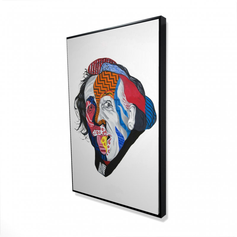 Abstract Albert Einstein Figurative Man Framed Canvas Art