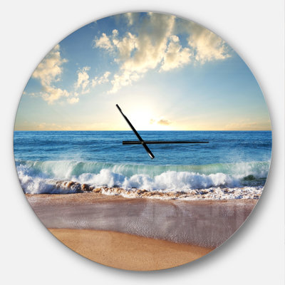 Sea Sunset - horloge murale moderne