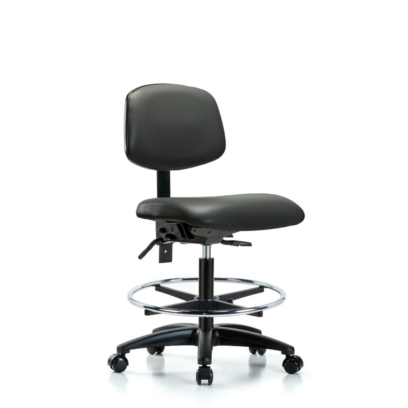 Chaise de travail Kyis, Non, Gris foncé, Roulettes