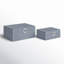 Sagebrook Home Fawn Sophisticated Set of Two Decorative Boxes - MDF, Velvet Lining, and Metal Accents for Elegant Home Storage Solutions-1553496650