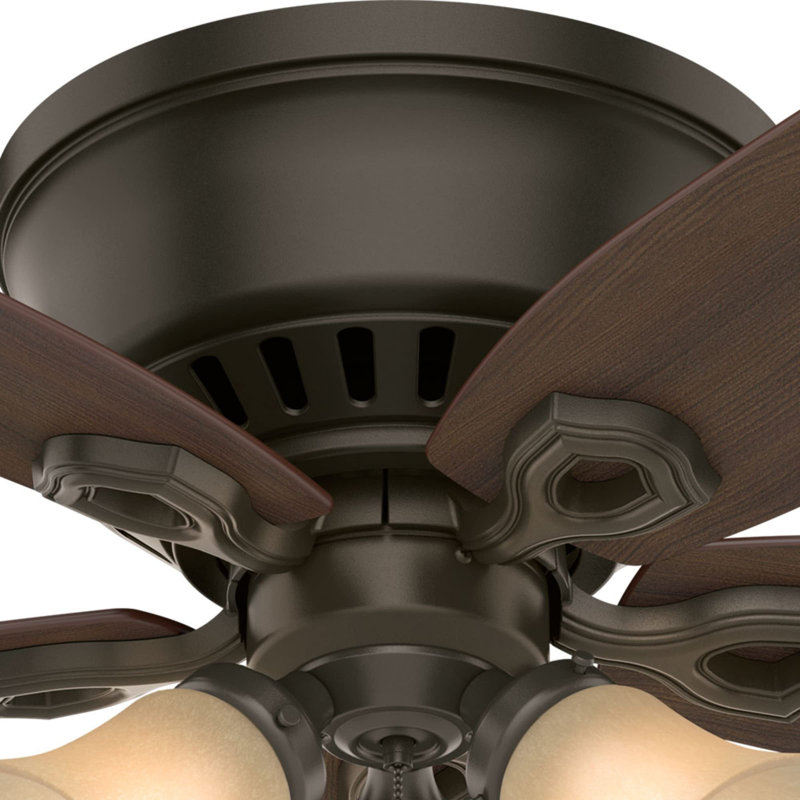 42" Bronze Low Profile Ceiling Fan with LED Light Kit
