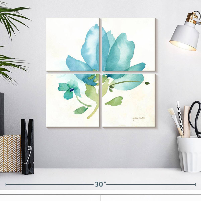 Harnek Blue Poppy Field Single II, 18'' H x 18'' W