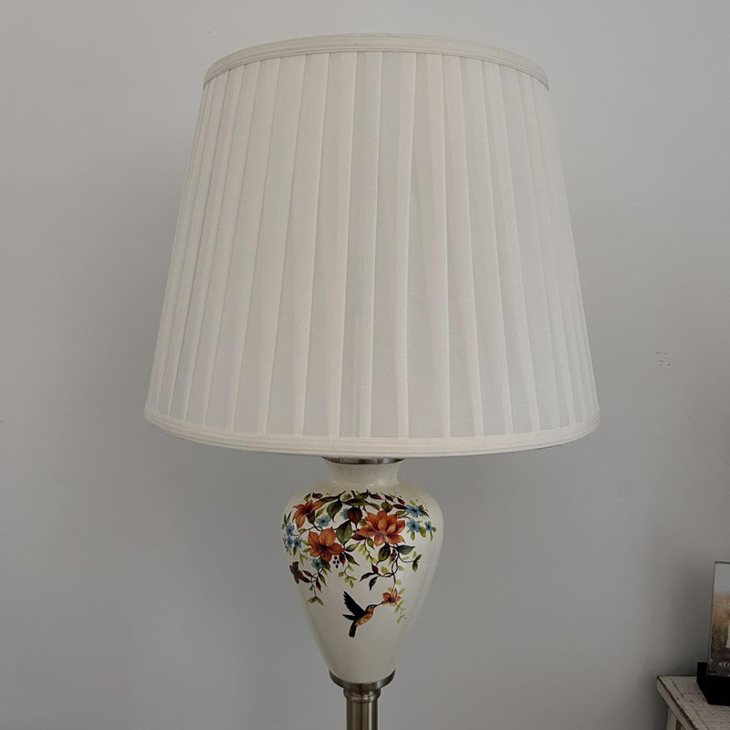 Flynn Floor Lamp Hummingbird Flowers Beige LED Bulb Included for Living Room Bedroom 65"H*16"W*16"D