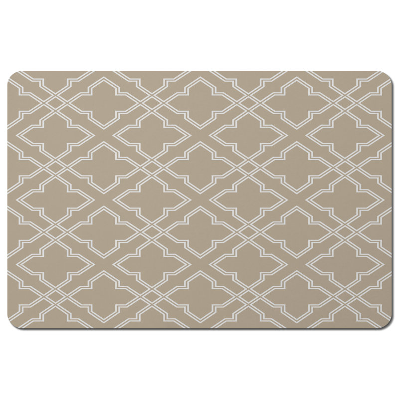 Gaffney Polyester-Coated Hardboard Geometric Rectangle Placemat
