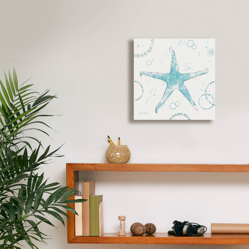 «Coastal Splash 1 No Words» par Katie pertiet, art mural sur toile, H 12 po x l 12 po x P 0,75 po