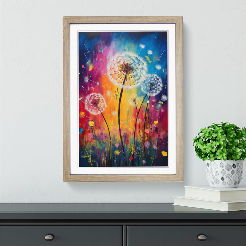 Single Picture Frame Print on Wood, 34cm H x 25cm W, Oak Framed