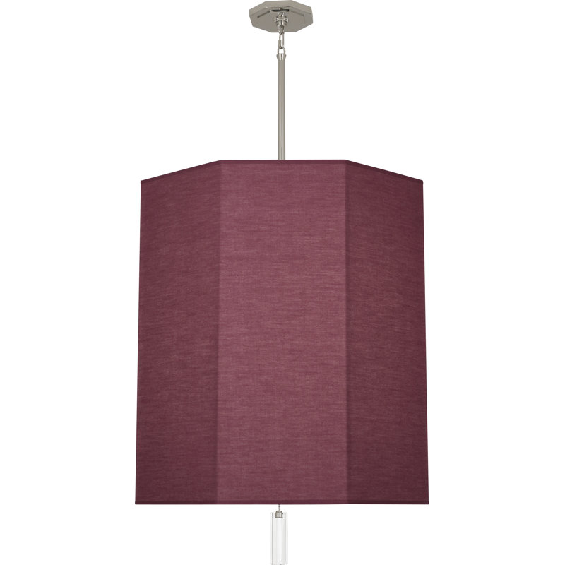 Kate 6 - Light Chandelier, Vintage Wine, Polished Nickel