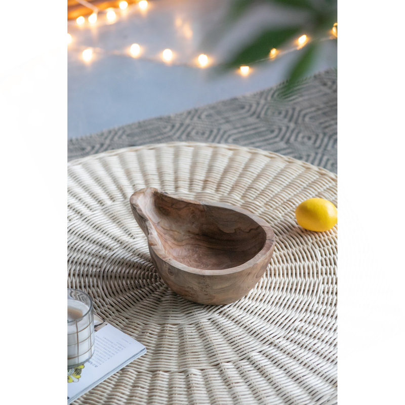 S/2 Teak Gourd Bowl