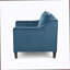 Fauteuil club en velours bleu-1256224394