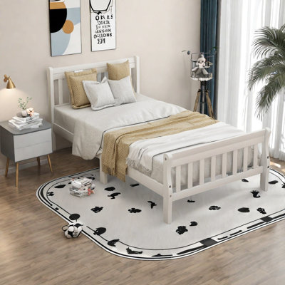 Lit simple en bois durable, conception de traîneau moderne pour la maison