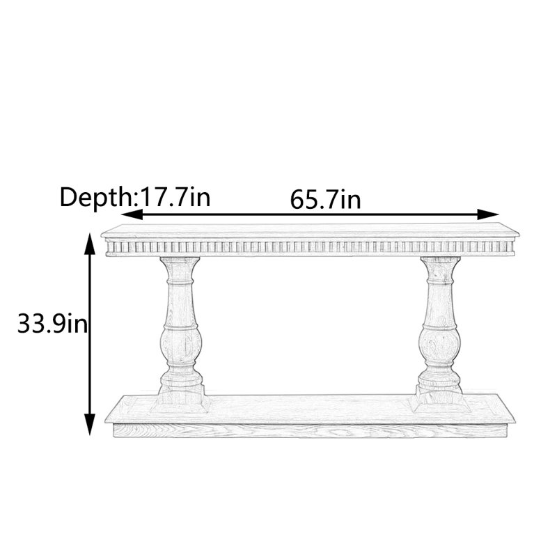 Table de couloir en chêne, Chêne jaune
