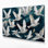 Oiseaux, art mural sur toile bleu Myna