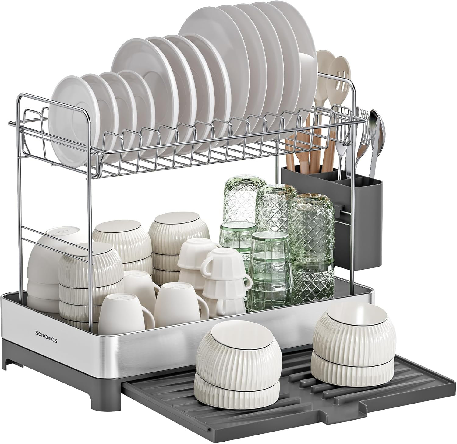 HELMRA 2-Tier Dish Drying Rack Expandable Dish Dryer - Wayfair Canada