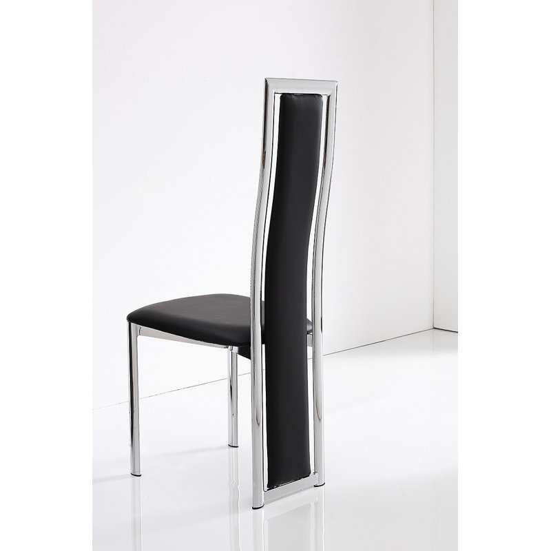 46.5cm H Upholstered Side Chair, Black