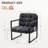 Modern Faux Leather Tufted Back Accent Chair with Metal Frame-1485956960