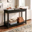 Console en bois massif de 41,3 po de largeur avec tablette de rangement inférieure, table de vestibule rustique pour le salon et le couloir