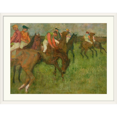 Edgar Degas " Jockeys, 1886-90 " by Edgar Degas