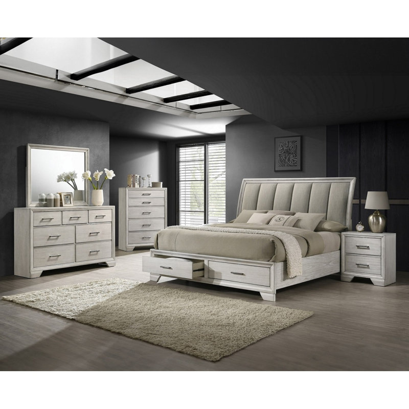 Lit plateforme avec rangement 1pc, Queen