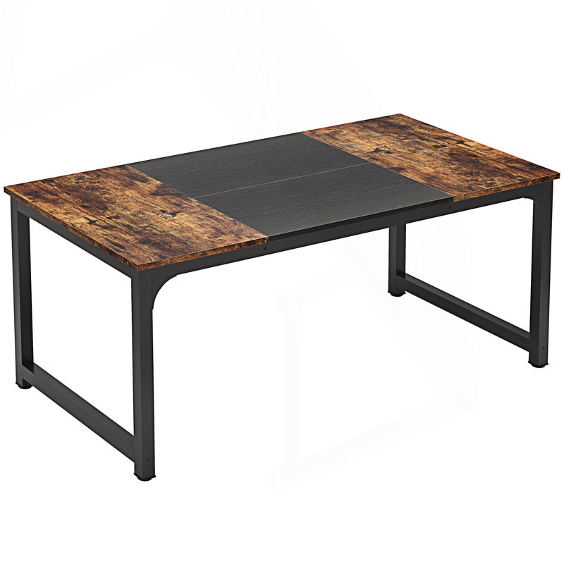 Bureau Waltman, H 29,52 po x l 62,99 po x P 31,49 po, Brun rustique / noir