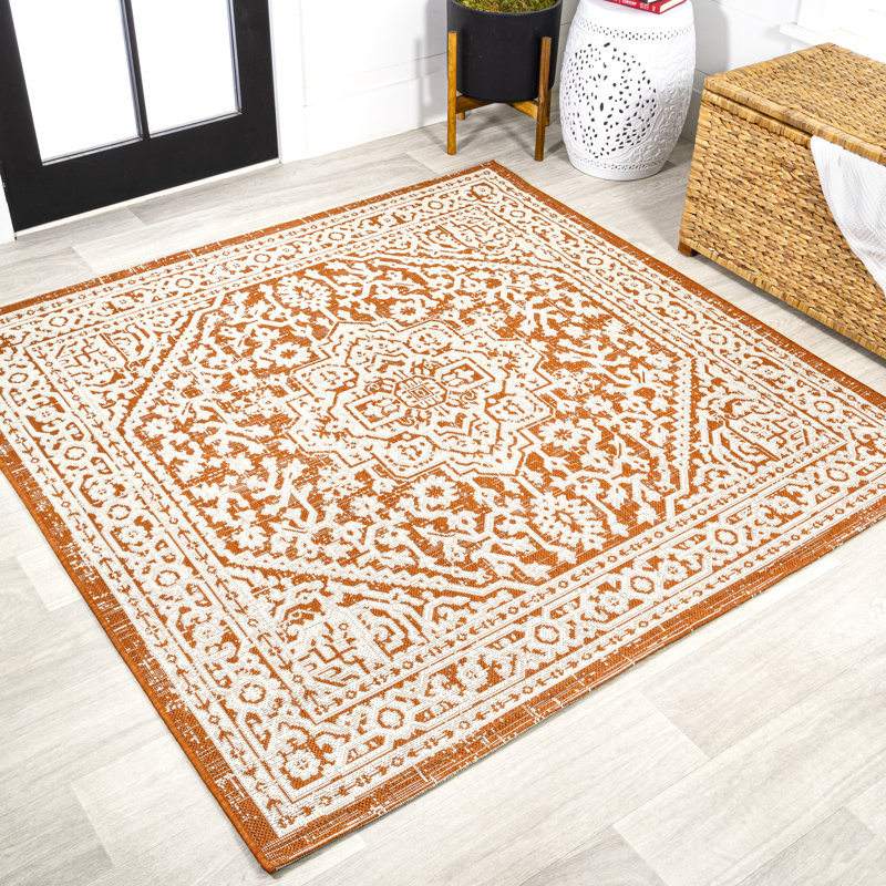 Tapis intérieur / extérieur Moten, Carré 5 pi 3 po