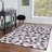 Jameown Patchwork Faux Cowhide Gray/Black Printed Area Rug-1482273609