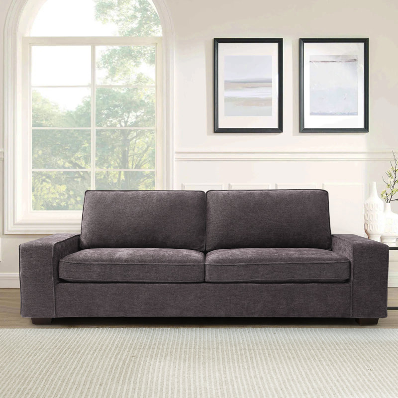 Coussin ergonomique 88,56 po, Chenille grise foncée