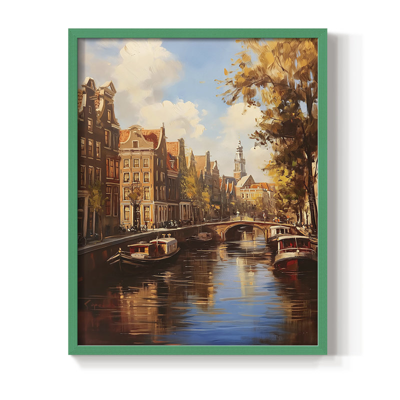 Reproduction encadrée NAUTICAL Series DLxxxx - bois massif, H 30 po x l 24 po, Vert