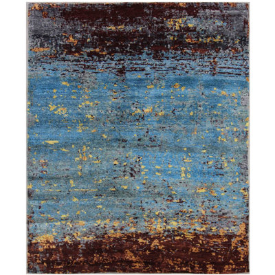 Rectangle 150 cm x 187 cm Geometric Hand Knotted Area Rug