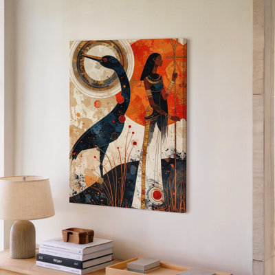 Here Is The Product Description And Seo Optimization For Your Abstract Egyptian Canvas Wall Art